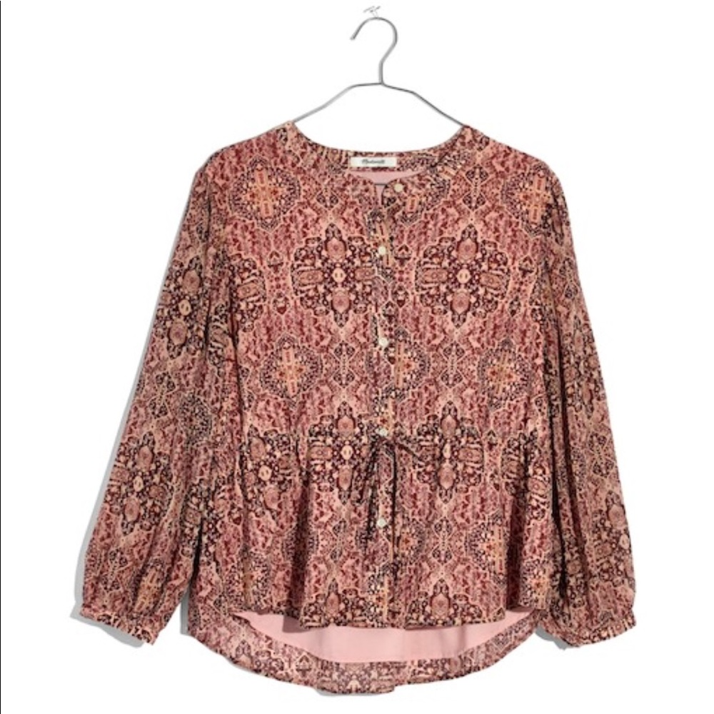 Madewell Kaleidoscope Print Drawstring Top
